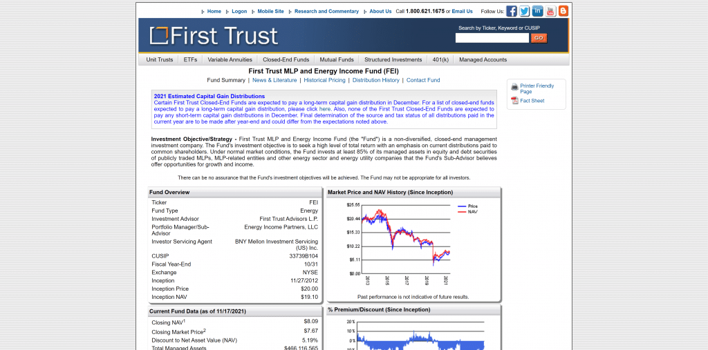 First Trust MLP and Energy Income Fund