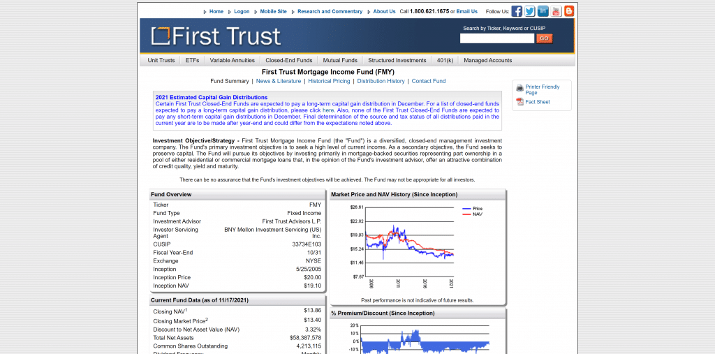 First Trust Mortgage Income Fund