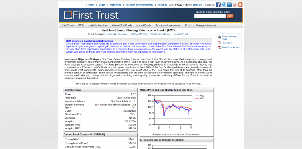 First Trust Senior Floating Rate Income Fund II