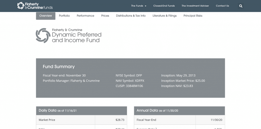 Flaherty & Crumrine Dynamic Preferred and Income Fund