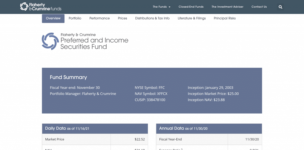 Flaherty & Crumrine Preferred and Income Securities Fund
