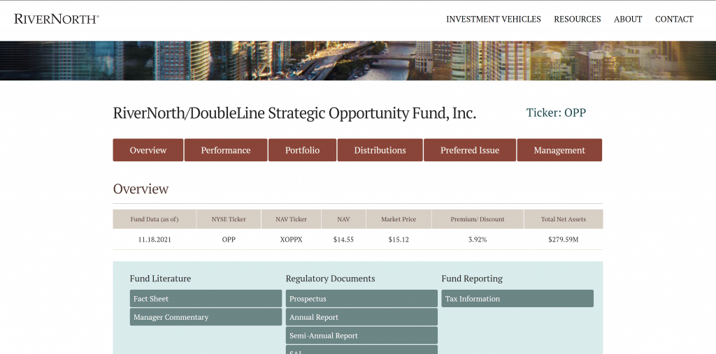 RiverNorth/DoubleLine Strategic Opportunity Fund