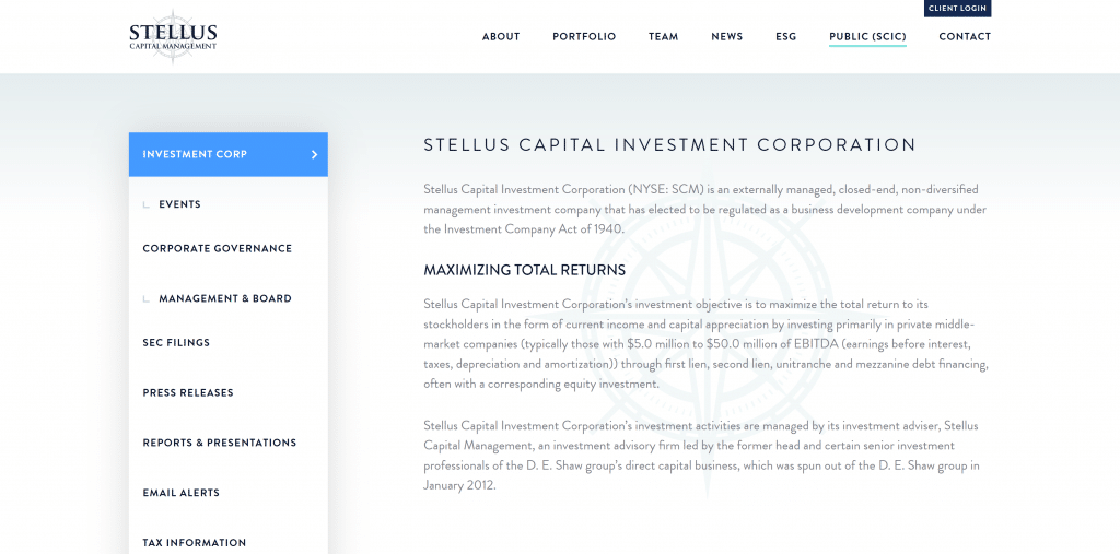 Stellus Capital Investment Corporation
